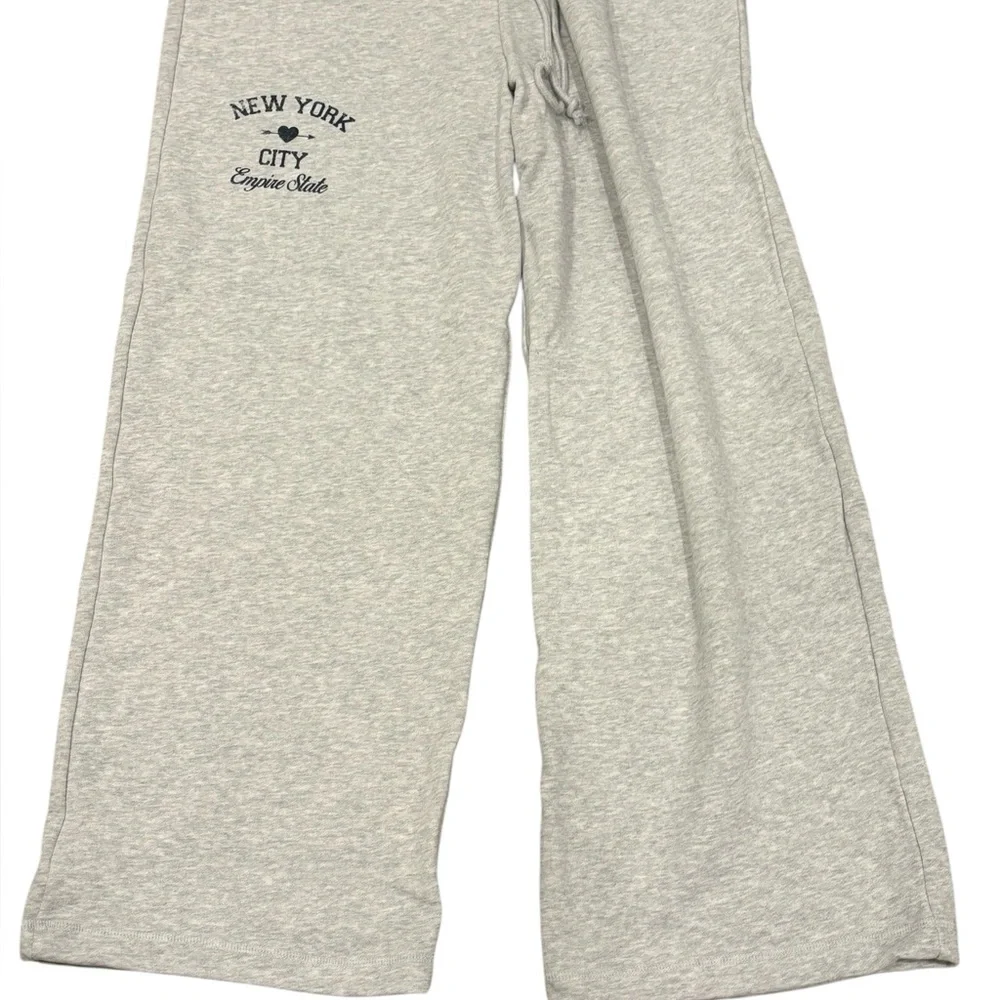 NWT FOREVER21 Women’s Flare Sweatpants Lounge Pants New York City Gray Size 1X